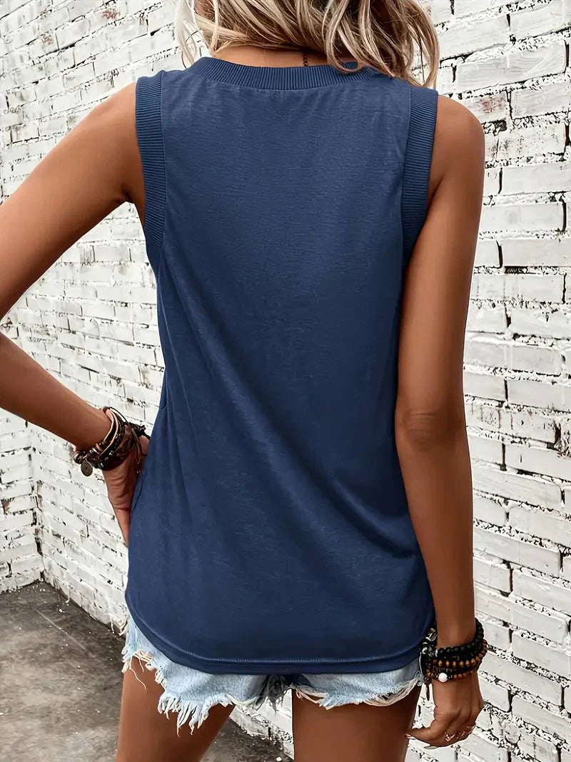 Megan - T-shirt con scollo a cuore e morbida al tatto