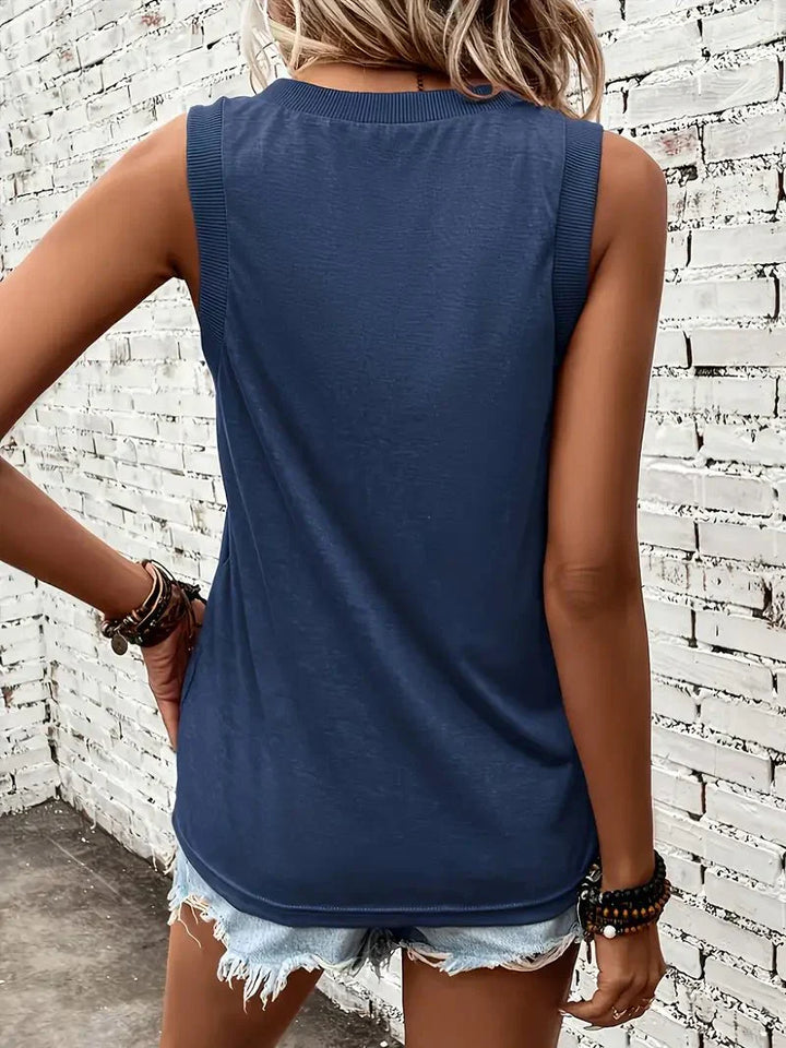 Megan - T-shirt con scollo a cuore e morbida al tatto