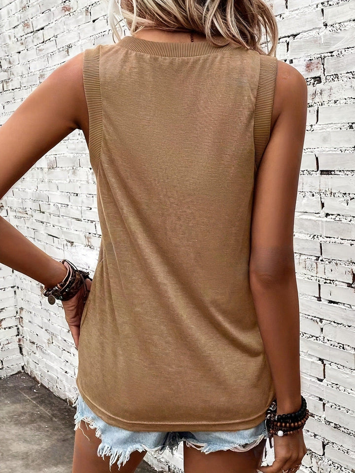 Megan - T-shirt con scollo a cuore e morbida al tatto