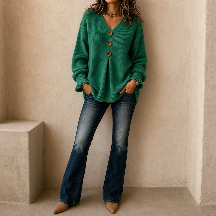 Annelie - Maglione con scollo a V dal tocco morbido