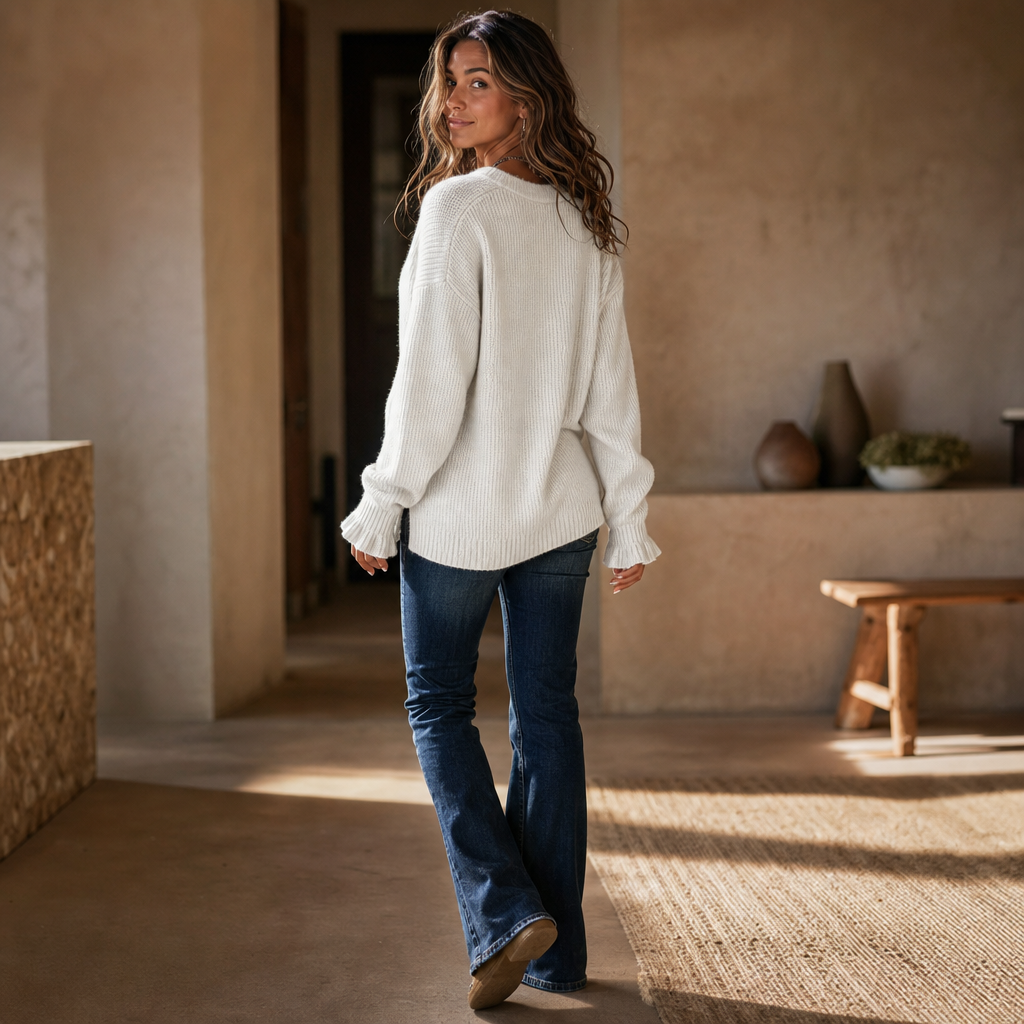 Annelie - Maglione con scollo a V dal tocco morbido