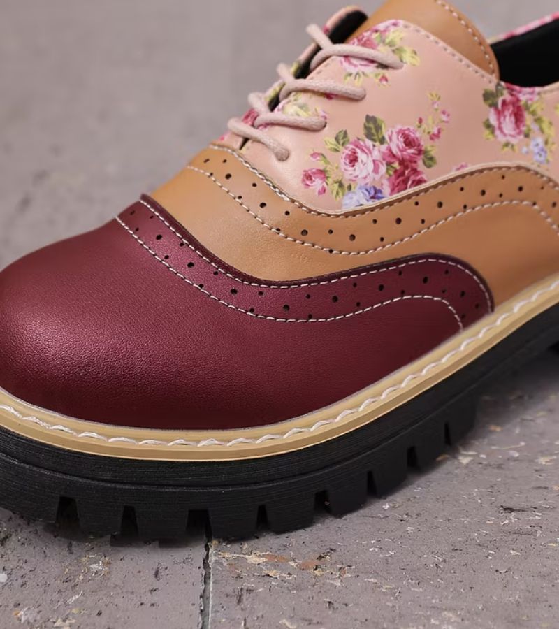 Dagna - Scarpe Oxford floreali di pregio