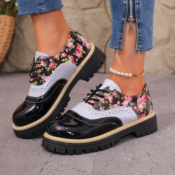 Dagna - Scarpe Oxford floreali di pregio