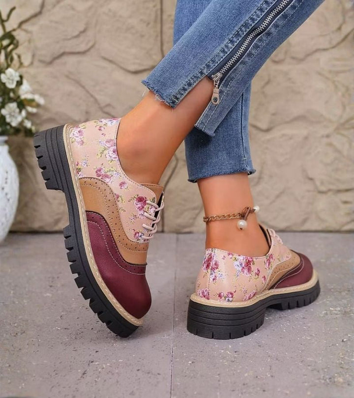 Dagna - Scarpe Oxford floreali di pregio