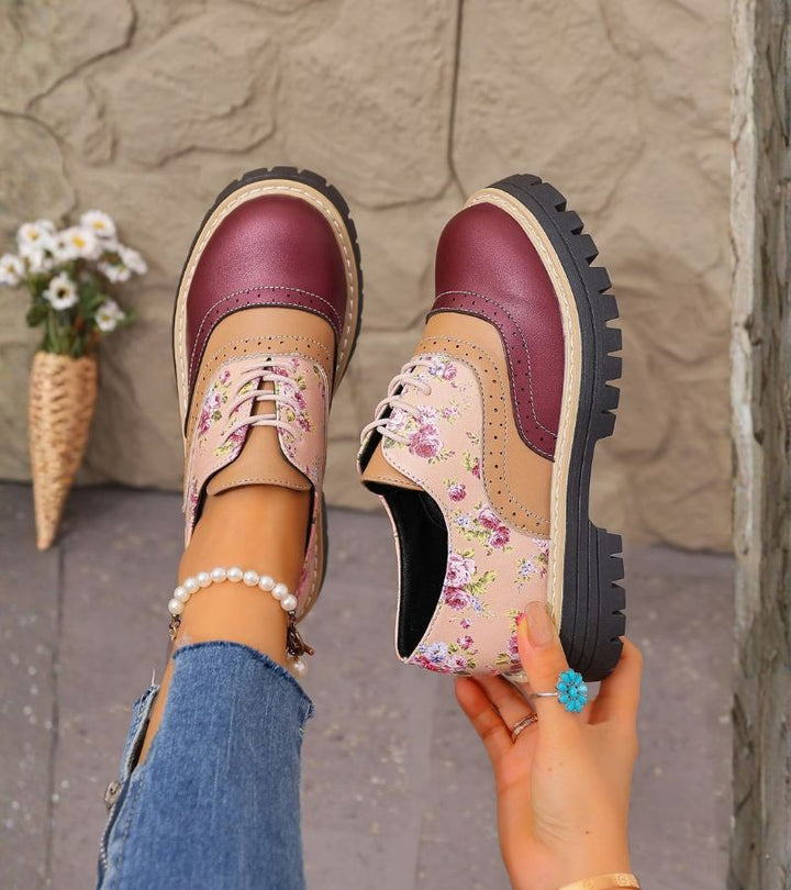 Dagna - Scarpe Oxford floreali di pregio