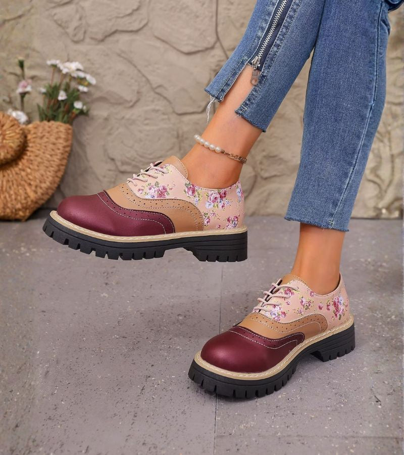 Dagna - Scarpe Oxford floreali di pregio