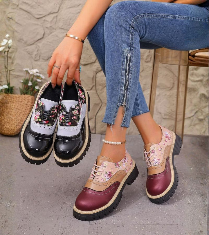 Dagna - Scarpe Oxford floreali di pregio