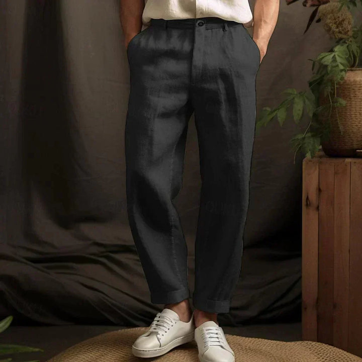 Yorick - Pantaloni in lino traspiranti con coulisse