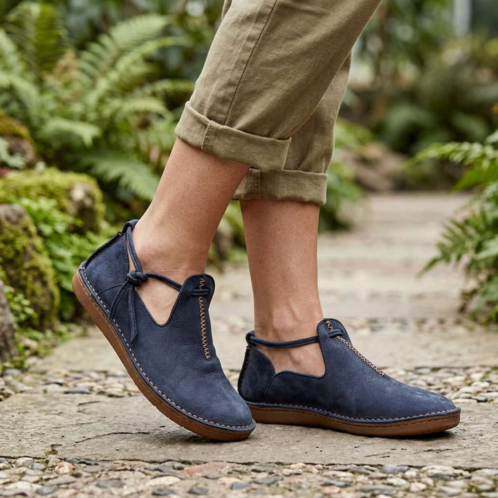 Delaina - Scarpe stringate in pelle vintage