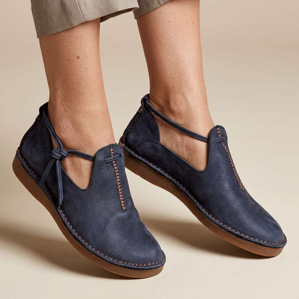 Delaina - Scarpe stringate in pelle vintage