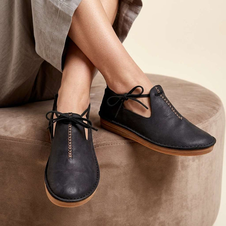 Delaina - Scarpe stringate in pelle vintage
