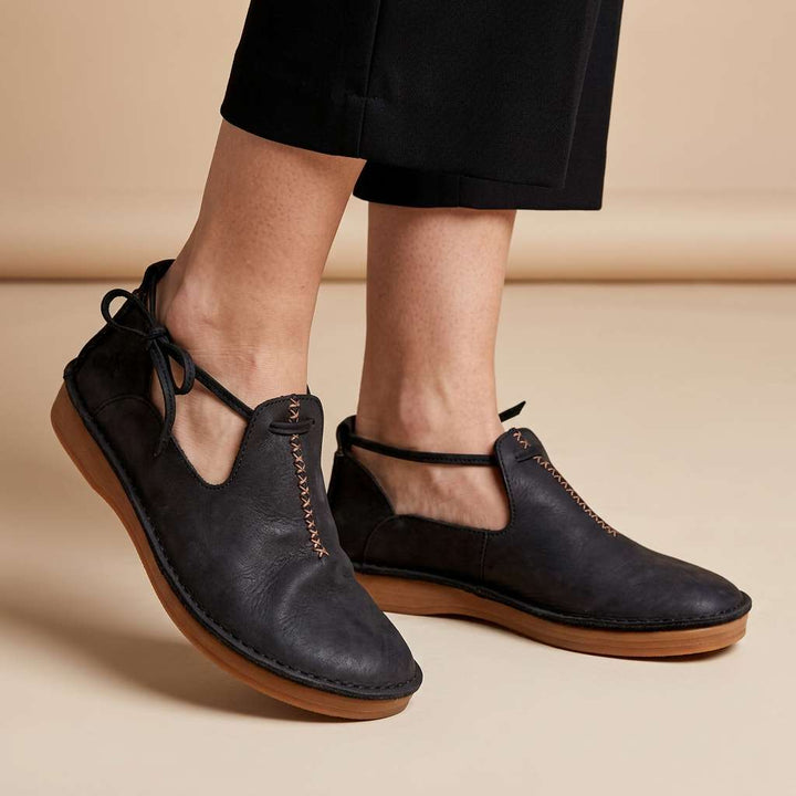 Delaina - Scarpe stringate in pelle vintage