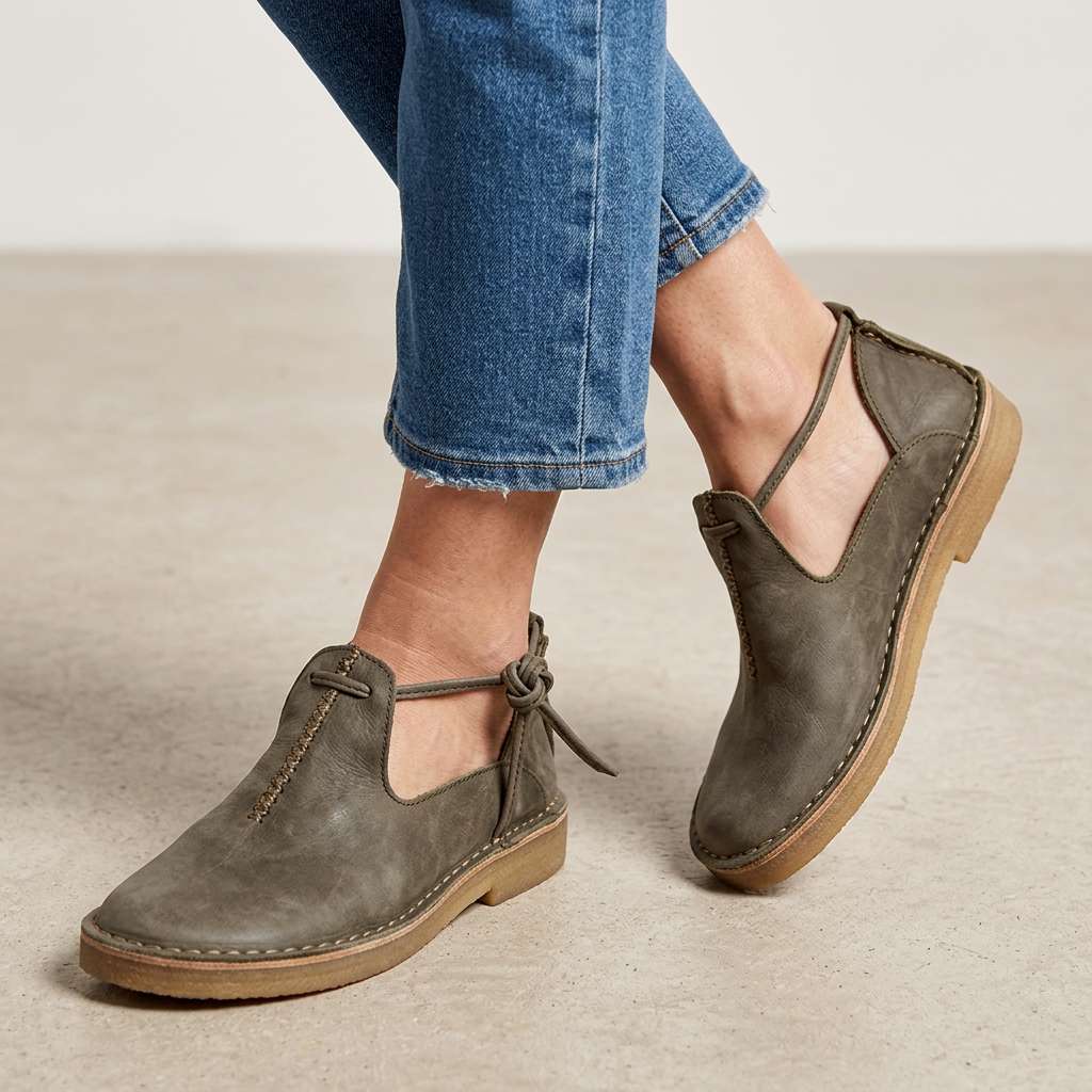 Delaina - Scarpe stringate in pelle vintage