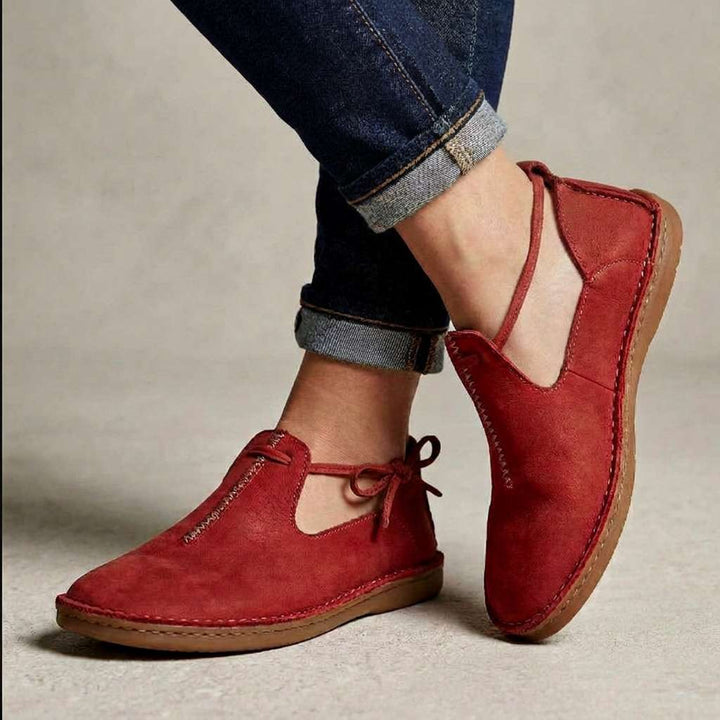 Delaina - Scarpe stringate in pelle vintage