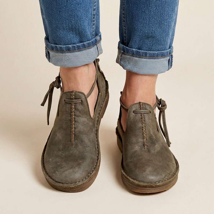 Delaina - Scarpe stringate in pelle vintage