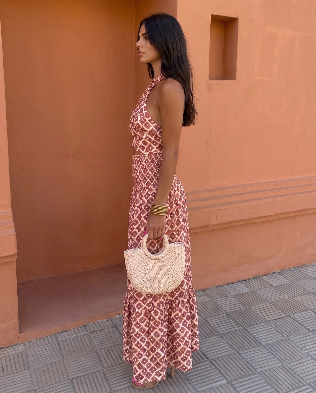 Quinley - Completo a due pezzi di lusso con scollo Bardot e volant