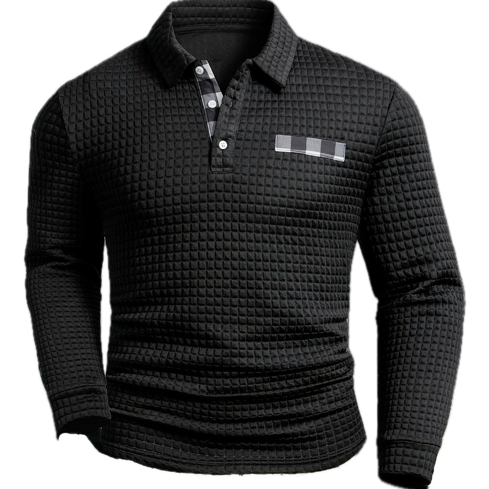 Eurig - Camicia a quadri testurizzati a maniche lunghe