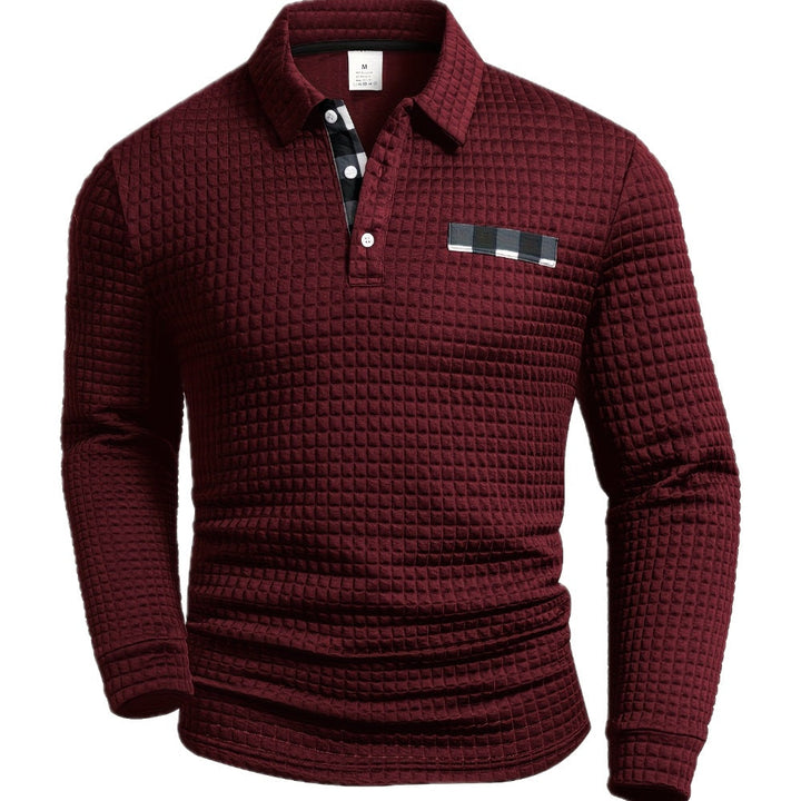 Eurig - Camicia a quadri testurizzati a maniche lunghe