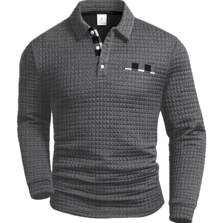 Eurig - Camicia a quadri testurizzati a maniche lunghe