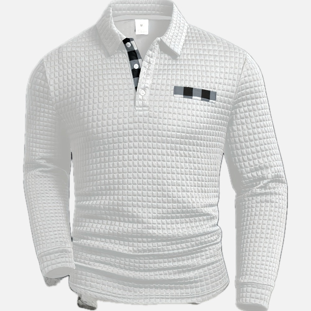 Eurig - Camicia a quadri testurizzati a maniche lunghe