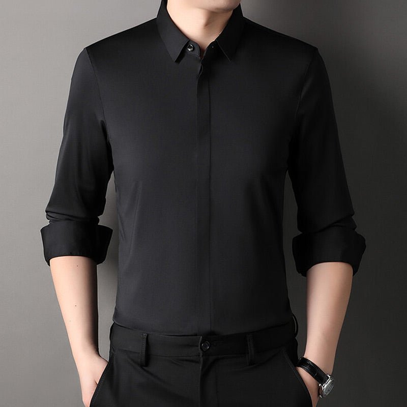 Halvric - Camicia elasticizzata antipiega