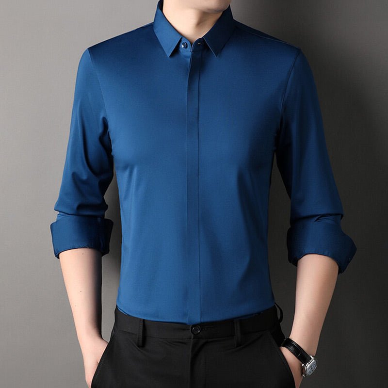 Halvric - Camicia elasticizzata antipiega
