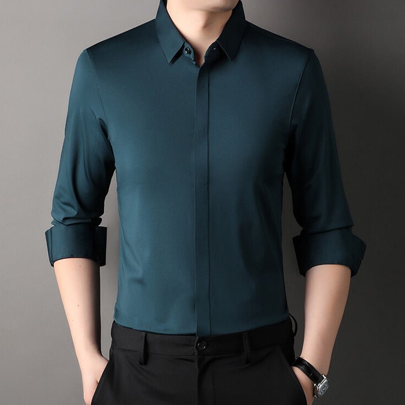 Halvric - Camicia elasticizzata antipiega