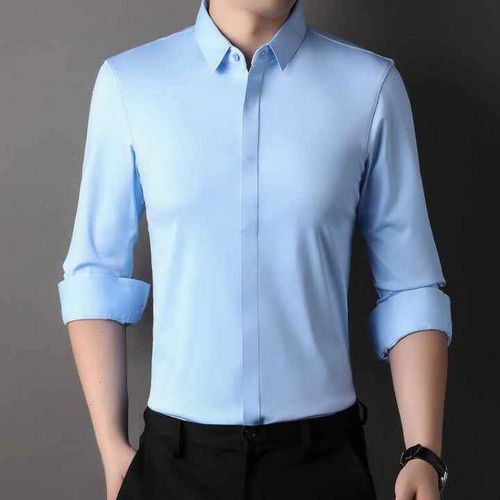 Halvric - Camicia elasticizzata antipiega