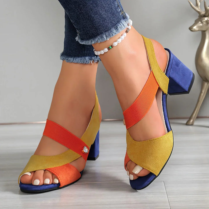 Lurene - Scarpe con tacco a blocco imbottite