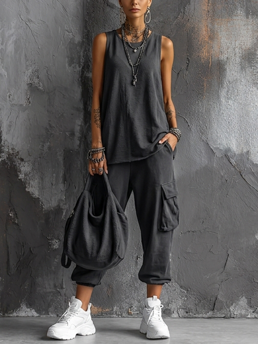 Destiny - Coordinato due pezzi stile utility soft touch