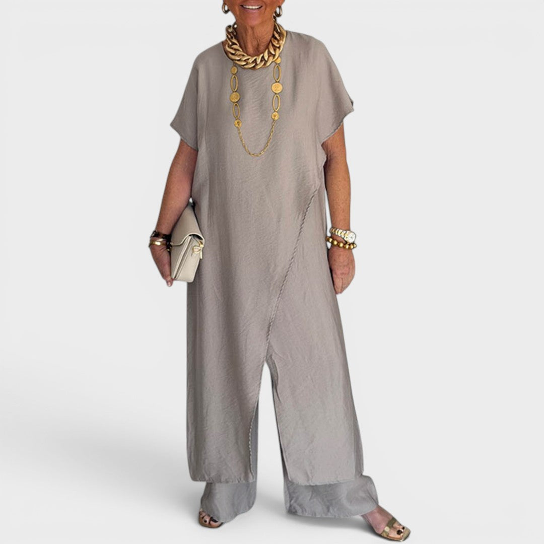 Roseth - Coordinato con tunica a strati e pantaloni a gamba larga