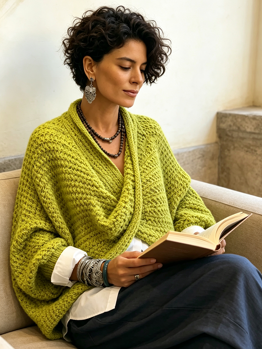 Orelle - Maglione testurizzato con scollo a V