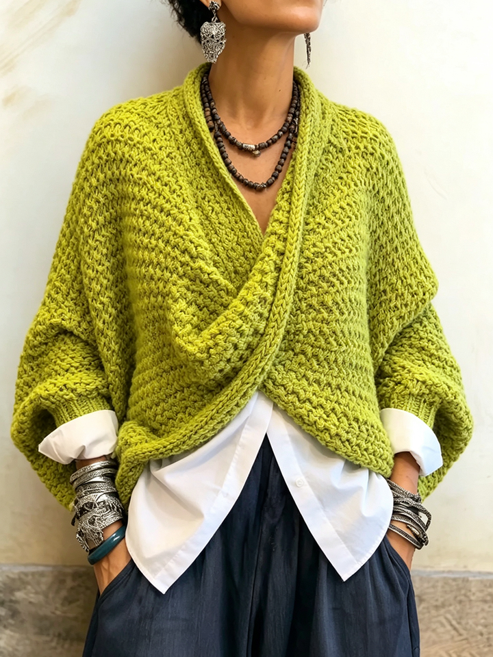 Orelle - Maglione testurizzato con scollo a V