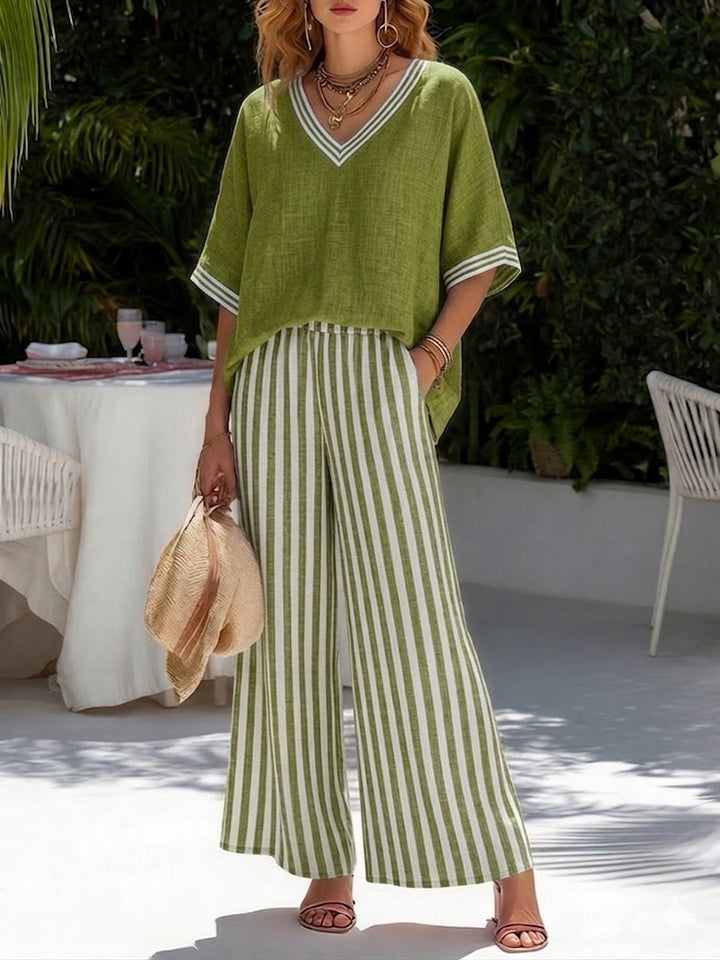 Lorna - Coordinato due pezzi in lino leggero