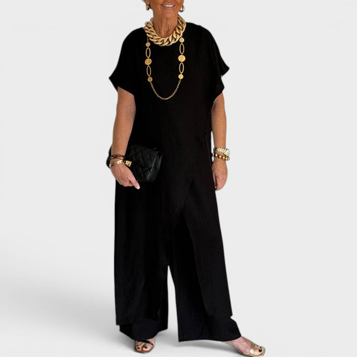 Roseth - Coordinato con tunica a strati e pantaloni a gamba larga