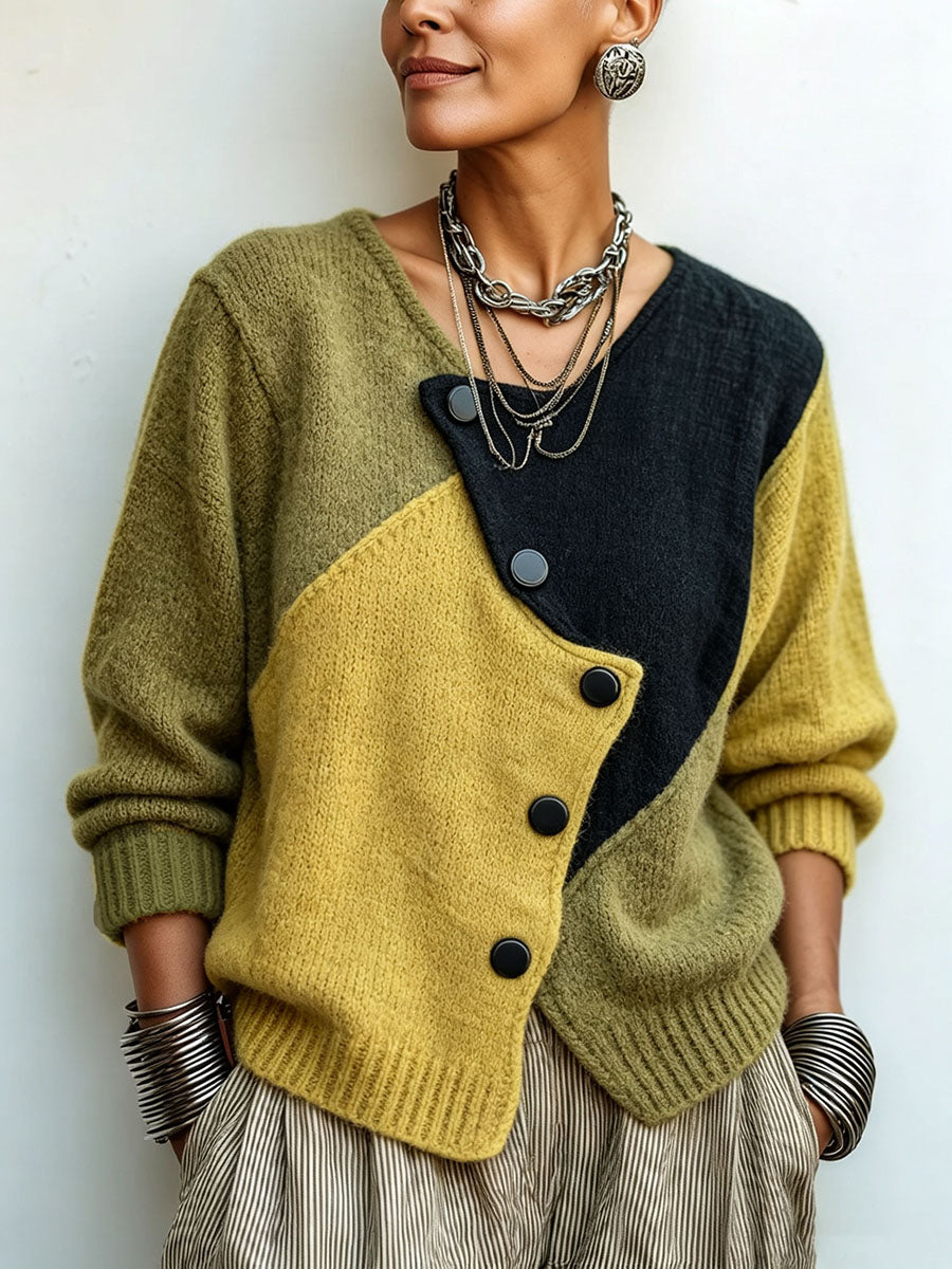 Olina - Cardigan asimmetrico strutturato