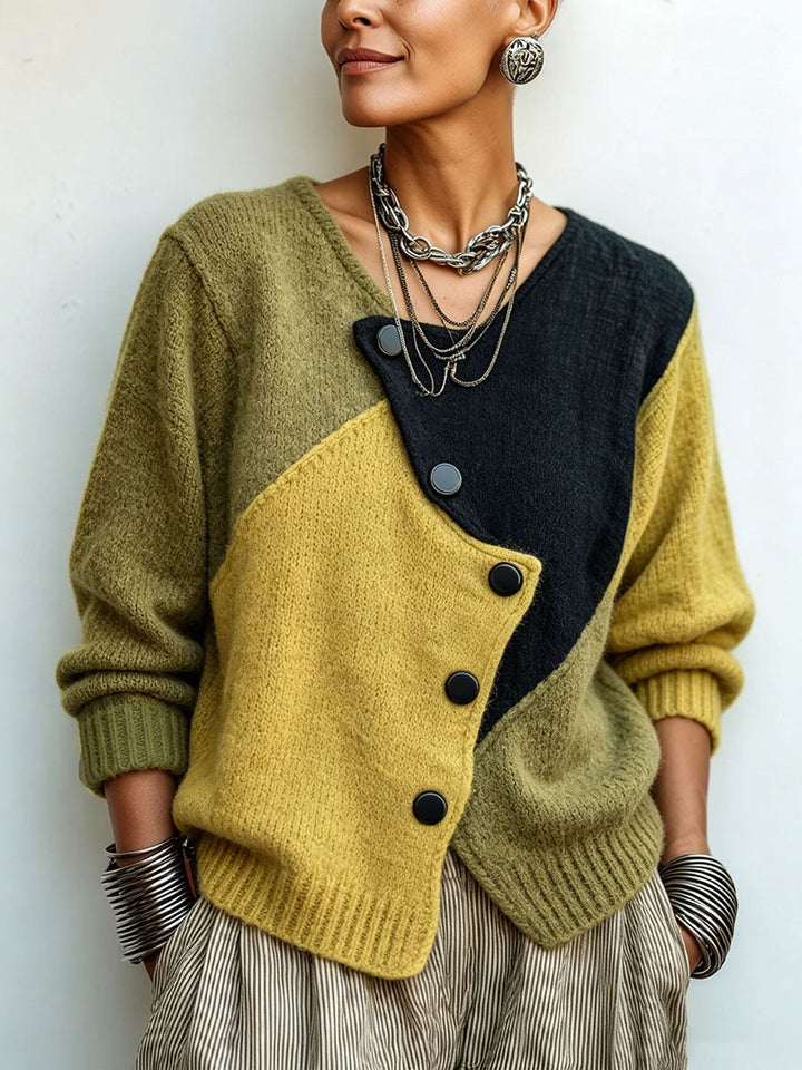 Olina - Cardigan asimmetrico strutturato