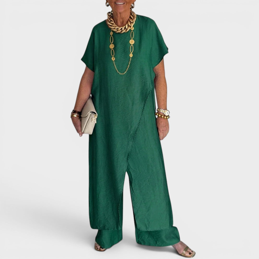 Roseth - Coordinato con tunica a strati e pantaloni a gamba larga