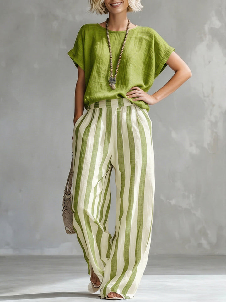 Eulalie - Completo camicia e shorts con texture