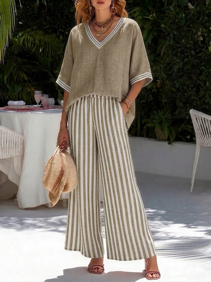 Lorna - Coordinato due pezzi in lino leggero