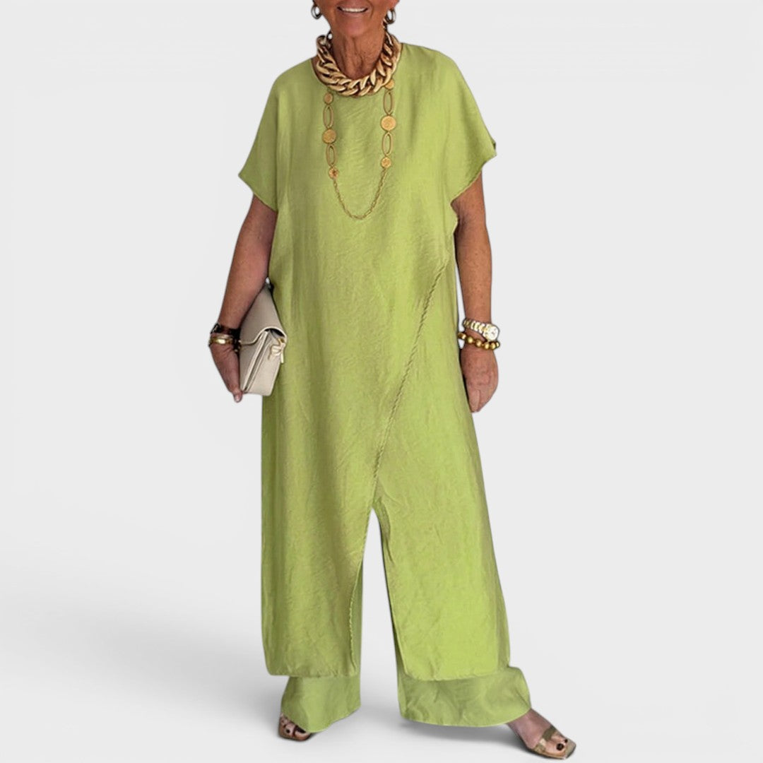Roseth - Coordinato con tunica a strati e pantaloni a gamba larga