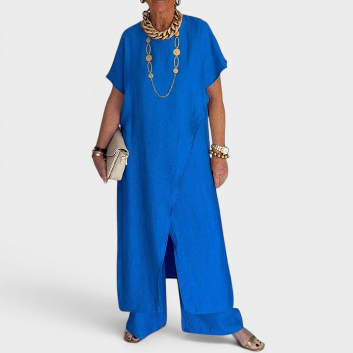 Roseth - Coordinato con tunica a strati e pantaloni a gamba larga