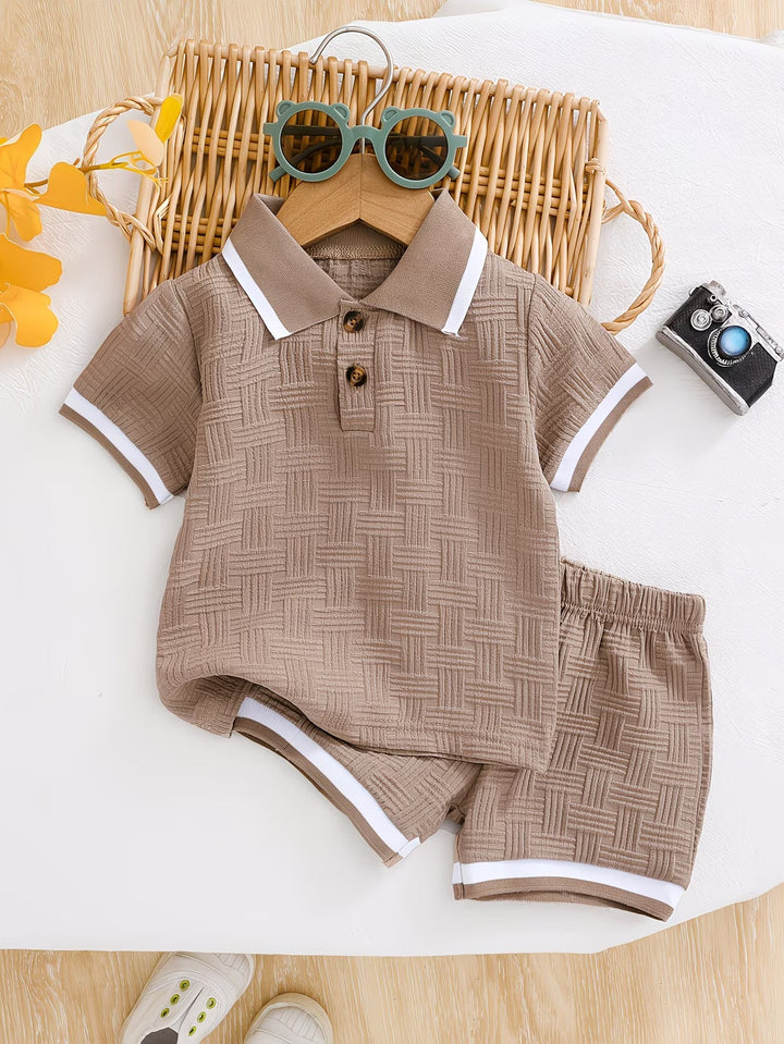 Basil - Set polo e shorts strutturati
