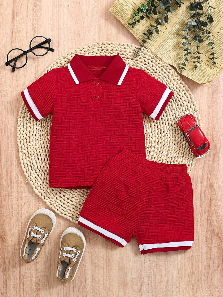 Basil - Set polo e shorts strutturati