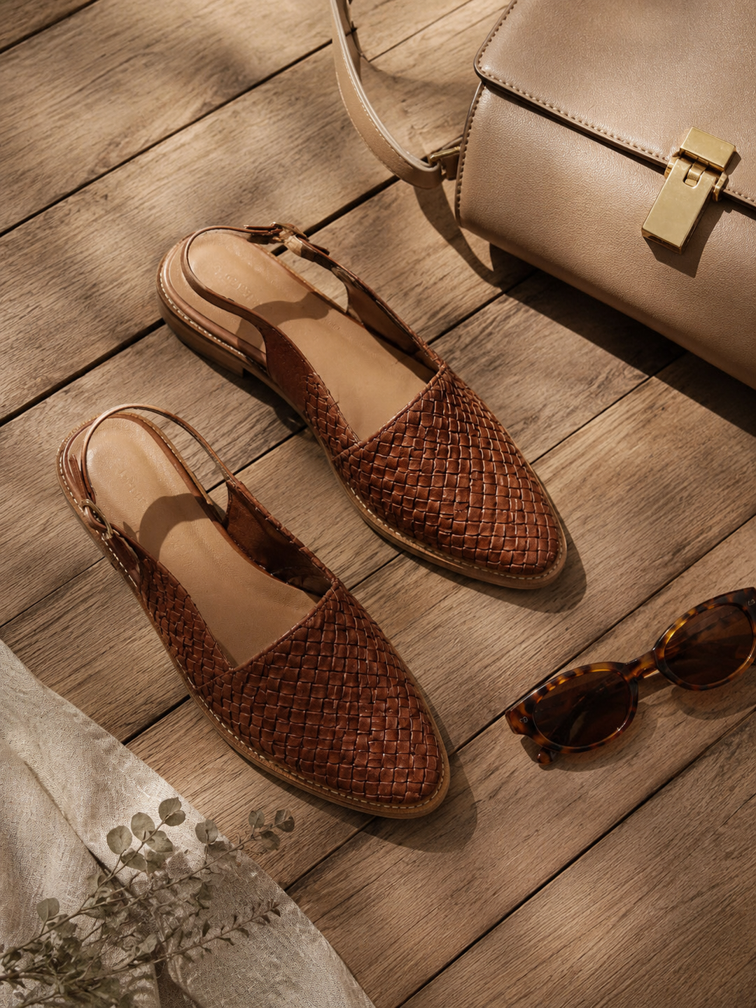 Jesselle - Ballerine slingback intrecciate