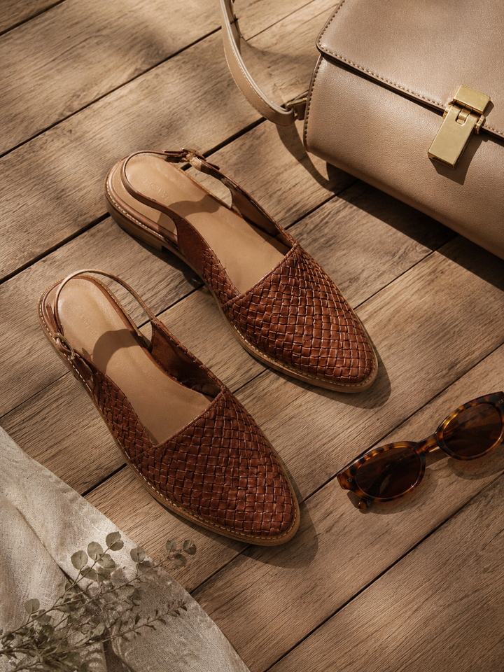 Jesselle - Ballerine slingback intrecciate