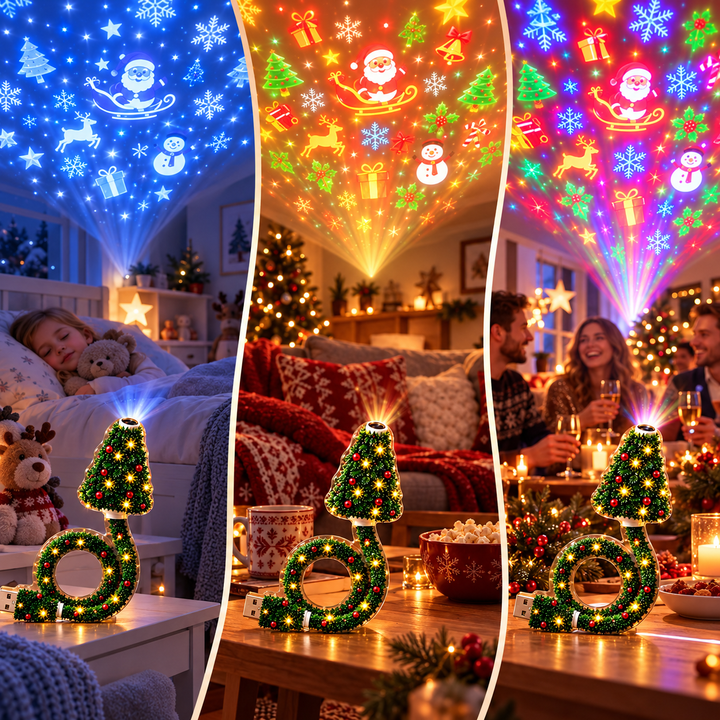 Festelle - Proiettore di luci a LED per albero di Natale