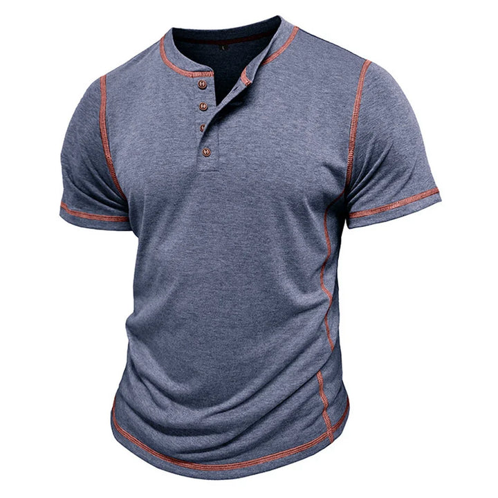 Bardwell - T-shirt Henley morbida al tatto