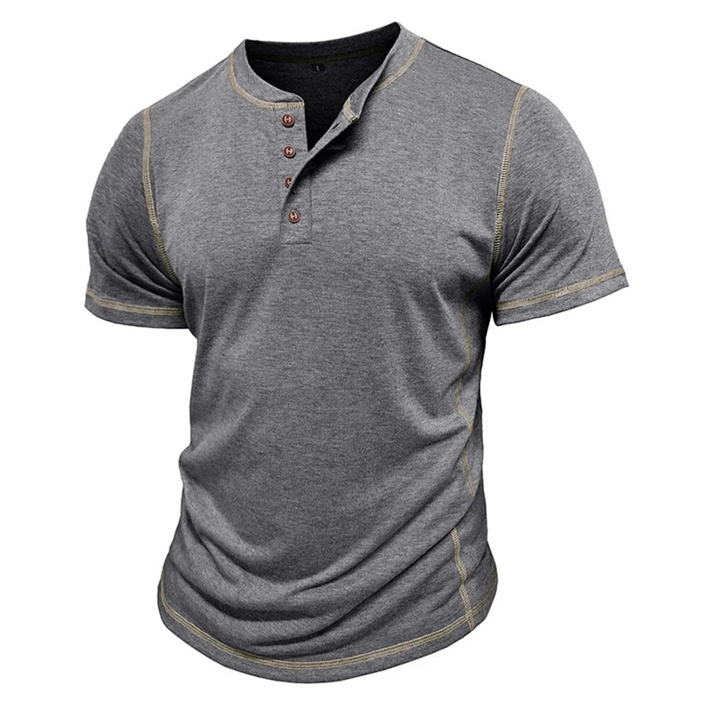Bardwell - T-shirt Henley morbida al tatto
