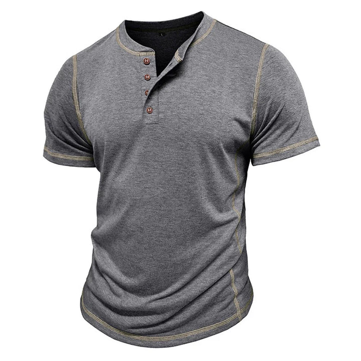 Bardwell - T-shirt Henley morbida al tatto